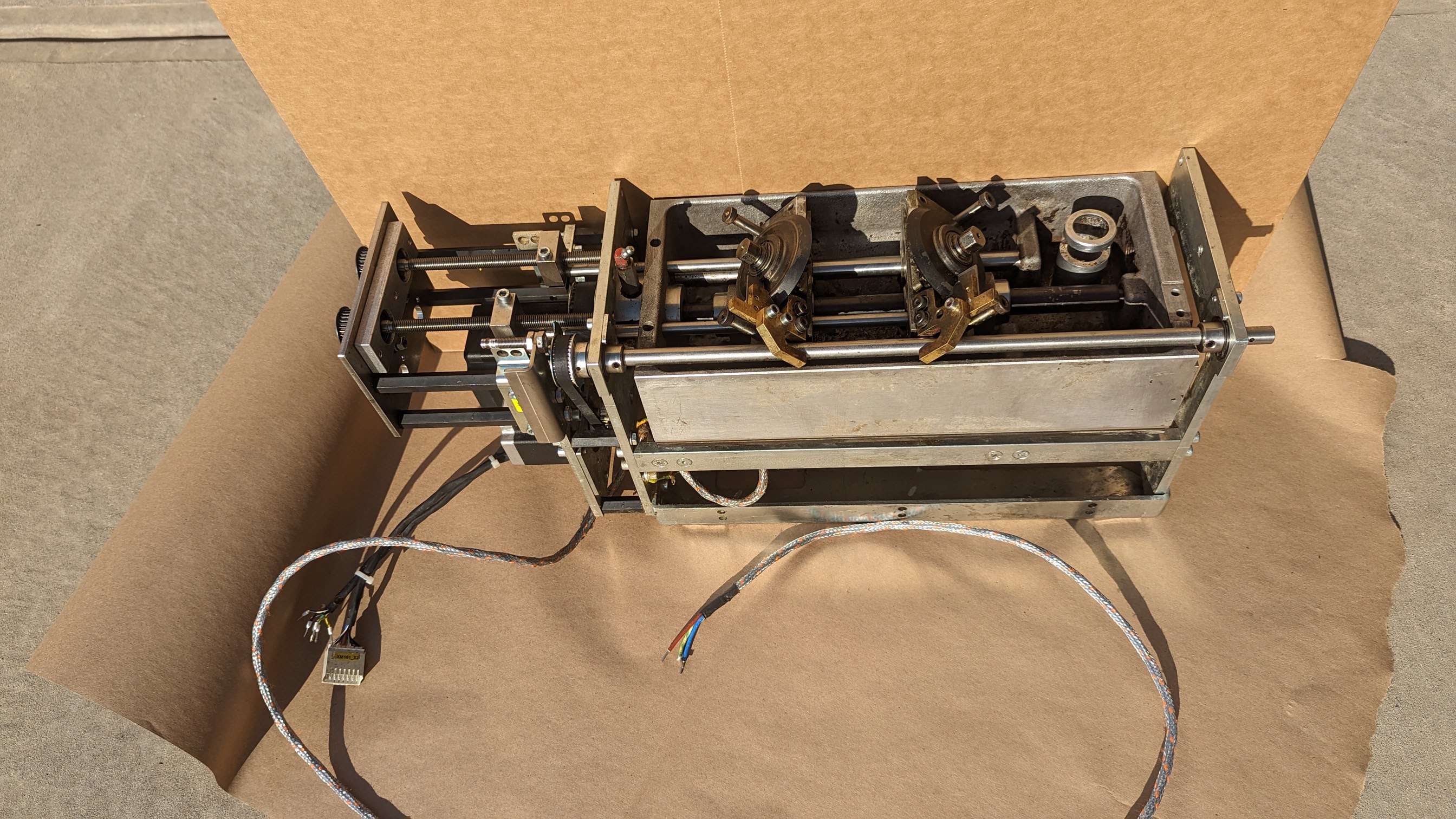 Same precision cam and actuator assembly after servicing — clean, packaged, ready to reinstall